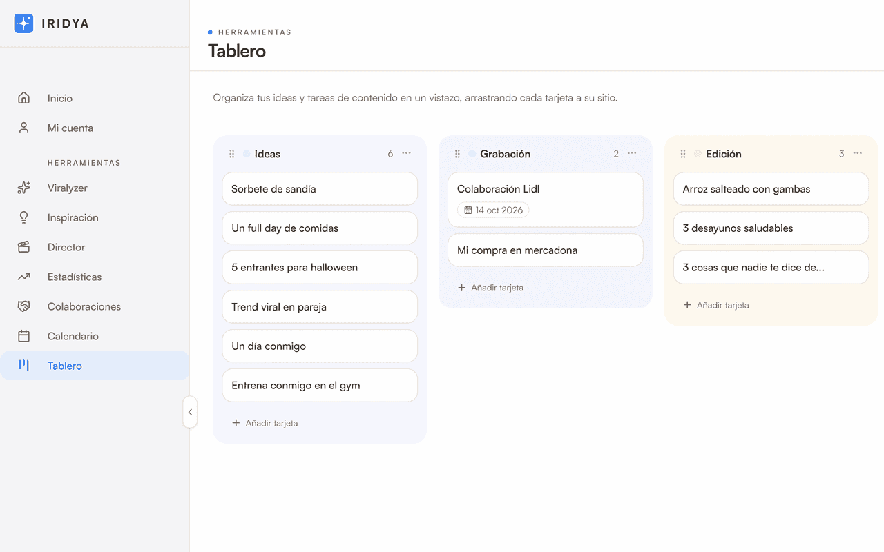 Tablero: Tus ideas y proyectos, sin caos.